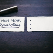 Pen and Paper with "New Years Resolution" Written
